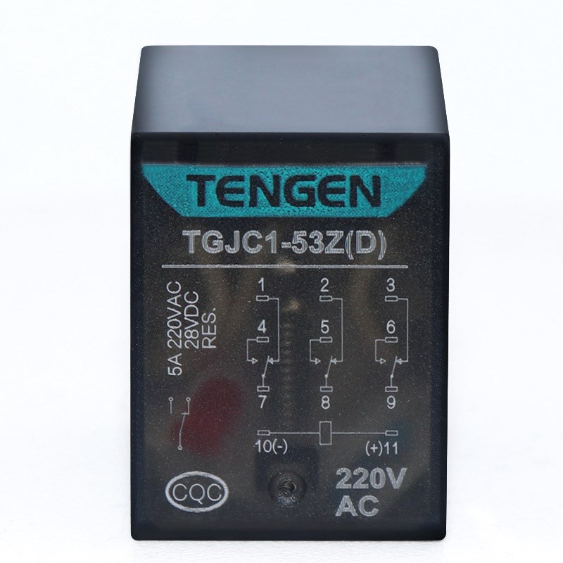 电气 TGJC1-53Z小型中间v电磁继电器HH53P小11脚220V带灯24V