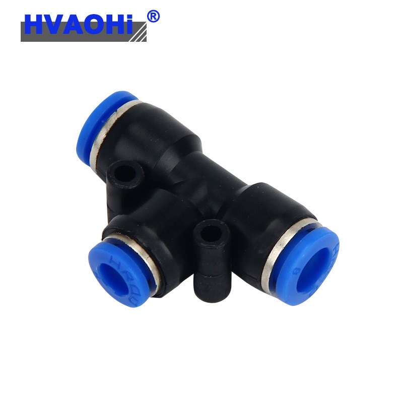 塑料T型三通变径气动接头PEG/PEN4-6-F8-10-12-14-16 气管接头