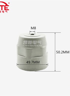 MG50*M8螺母绝缘子40高*M10铁芯白色低压配电柜零地排支柱不带杆