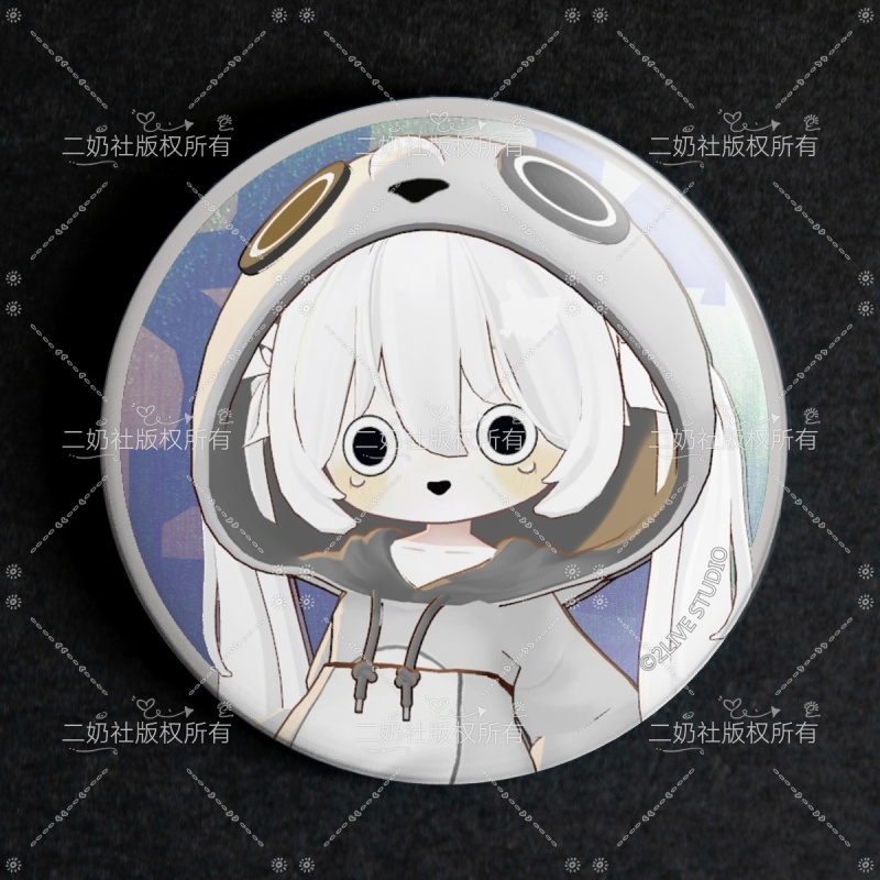 【4人系列】粥粥粥粥58mm双闪吧唧幻彩拉丝款