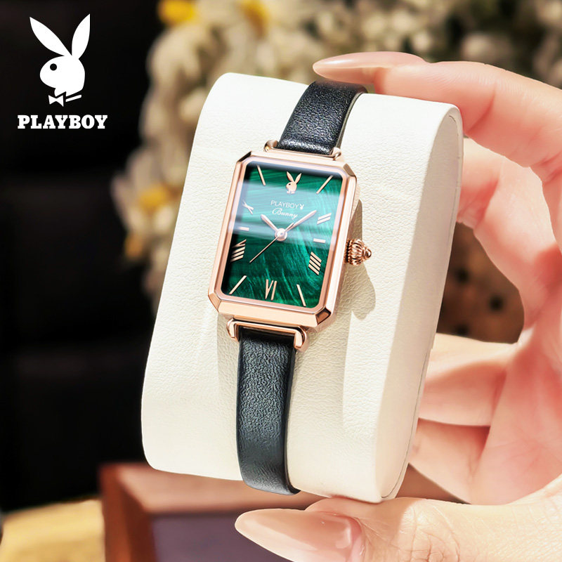 花花公子女士手表正品2025新款七夕礼物送女友小众轻奢品牌小绿表
