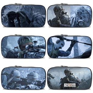 2025新款男孩子笔袋暗区突围文具盒蝮蛇费雷德铅笔袋男生射击游戏周边极境风雪小学生男女孩帆布笔盒小众儿童