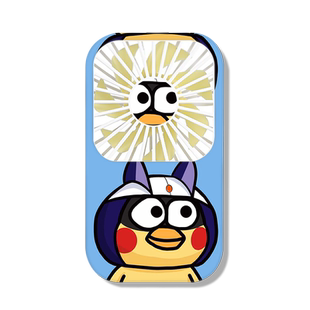 蔡徐坤搞怪头套迷你风扇便携式随身手持风扇可爱小电风扇小型创意图案小风扇静音办公室桌上迷你小电扇手拿潮