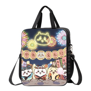 网红吉伊卡哇大容量补习袋学生手提书袋乌萨奇双肩包儿童补习袋斜跨包手拎帆布袋学习补课包女中小学生简约风