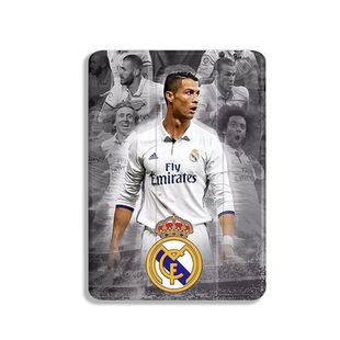 ipadpro2021保护壳C罗球星适用苹果ipadair4保护套创意2020平板三折10.2笔槽2017硅胶Air3/2 9.7寸Pro11寸潮