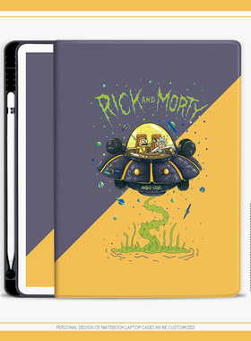 瑞克与莫蒂适用苹果ipad2020保护壳2021笔槽air4平板保护套卡通10.2寸2018mini52017硅胶Air3/2 9.7寸Pro11寸