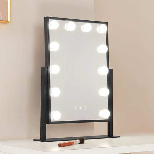 Настольное настольное зеркало на рабочем столе зеркало с легким светодиодным зеркалом макияжа