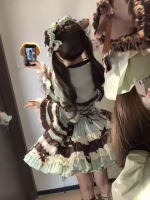 Mint chocolate, cute and sweet Lolita dress, jsk sleeved waistcoat set, Lolita princess dress dress thumbnail 7