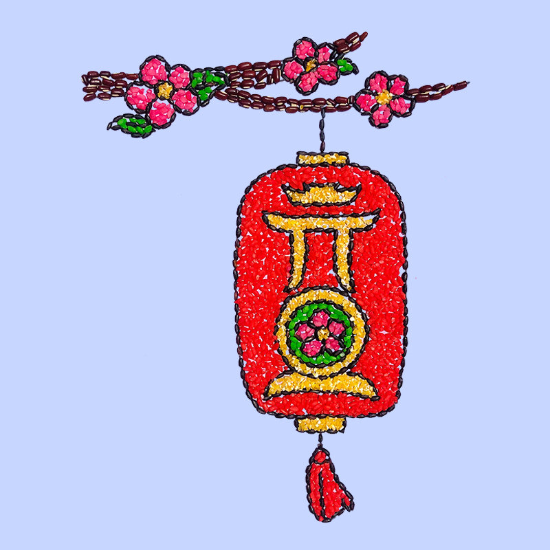 腊八节五谷杂粮豆子粘贴画材料包幼儿园手工diy粮食种子粥蒜新年