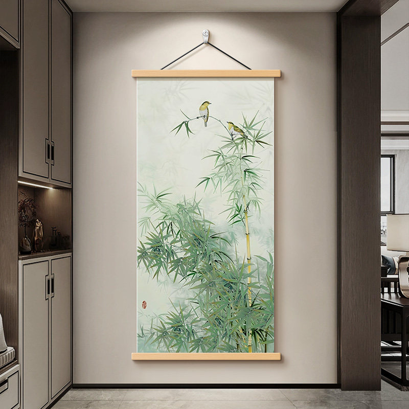 新中式翠竹清风玄关挂画