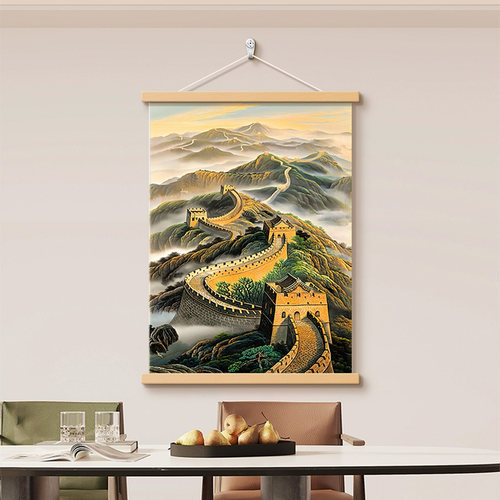 现代简约万里长城餐厅挂画