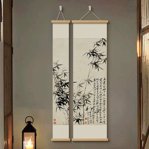 新中式竹风图玄关挂画