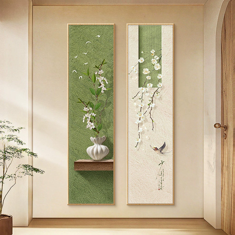 法式入户玄关装饰画中古风贴画