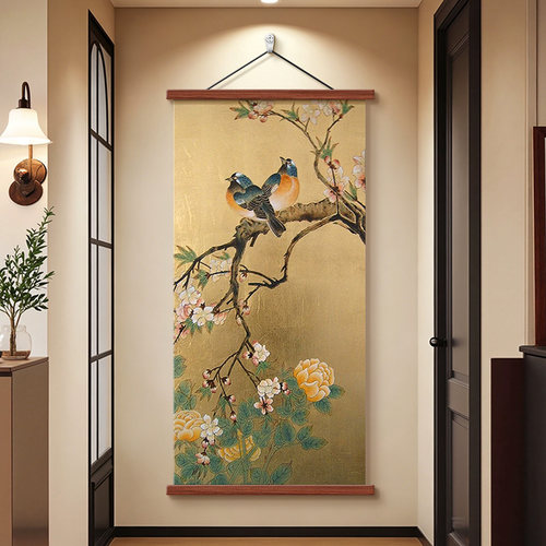 中古风喜上眉梢入户玄关装饰画
