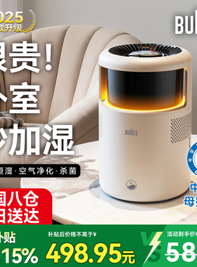 bures无雾加湿器家用静音卧室孕妇婴儿净化客厅2025新款加湿器