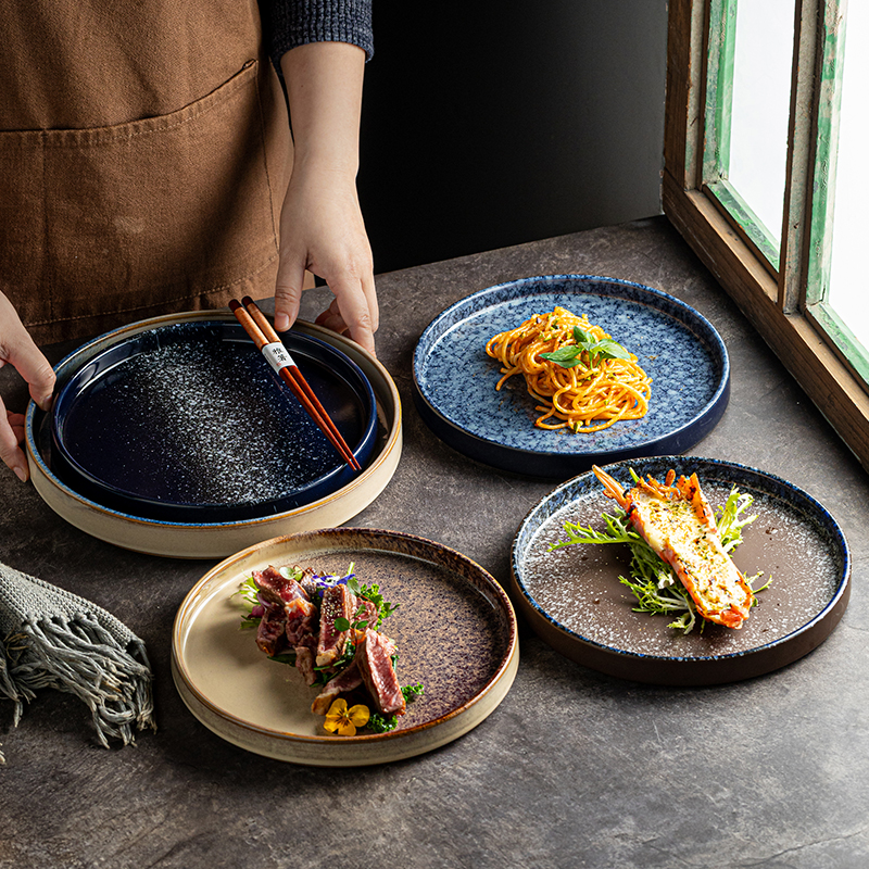 日式创意法式沙拉西餐蛋炒饭高级感盘子商用意面碟子牛排餐盘