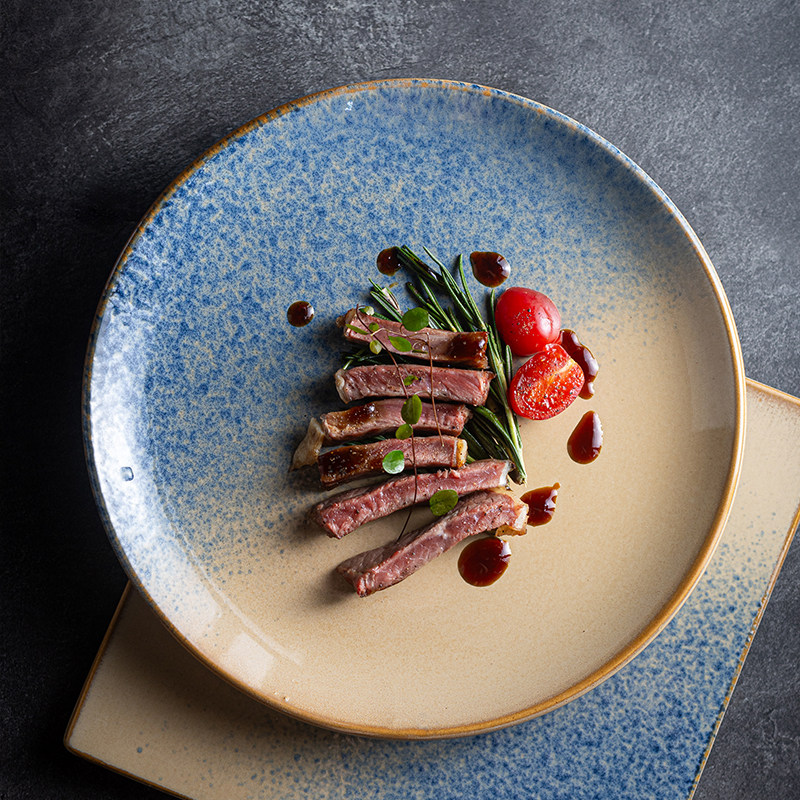 高级感日式料理盘好看的盘子刺身盘高颜值陶瓷西餐菜盘鱼盘汤盘