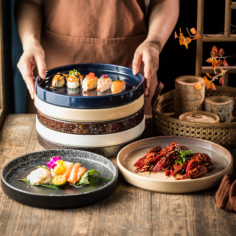 日式陶瓷牛排盘西餐盘圆盘