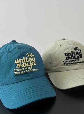 蔡依林同款黄色速干布棒球帽子女春夏天百搭韩国防晒遮阳鸭舌帽男