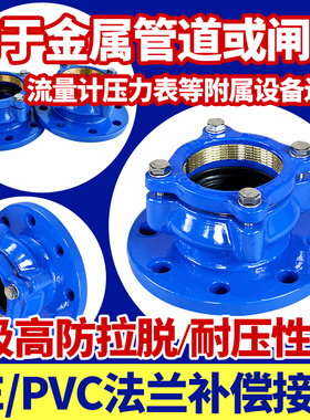 PE/PVC法兰补偿免焊接快速安装接头锁紧环管道阀门管件连接法兰盘