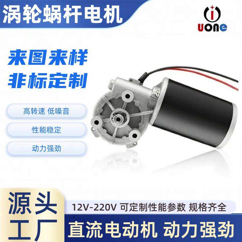 微型直流速电机12v24v静音马达榨油蜗轮蜗杆速电机厂家定制