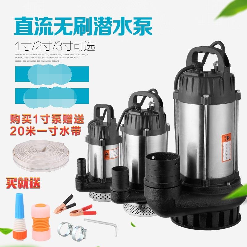 潜水泵无刷直流排水泵直流泵24V48V60V电动车直流泵抽水泵农用泵