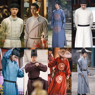 影视古装唐朝男士古装汉服绣花公子侠客锦衣卫服饰大臣服王爷服饰