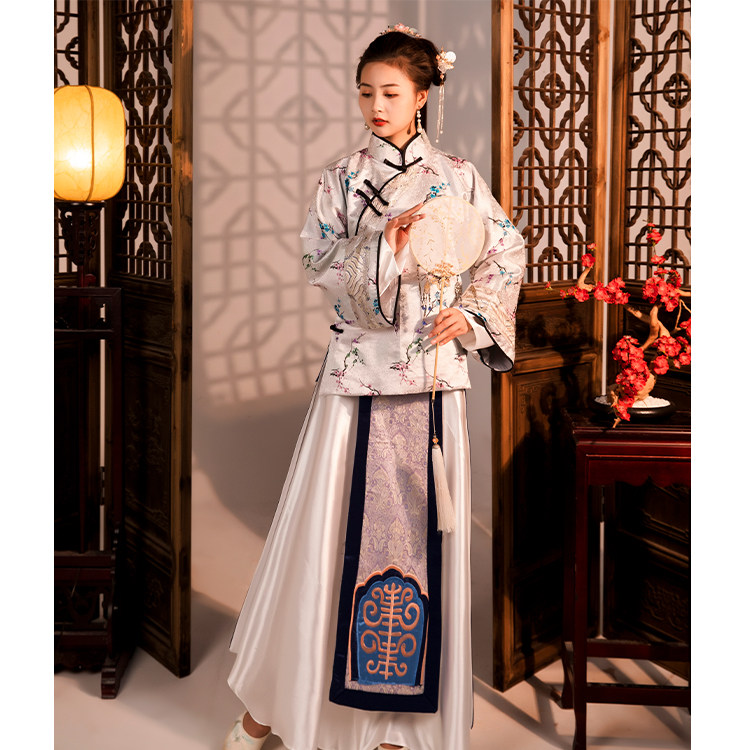 影视古装那年花开同款民国秀禾服少奶奶夫人太太中式伴娘服演出服