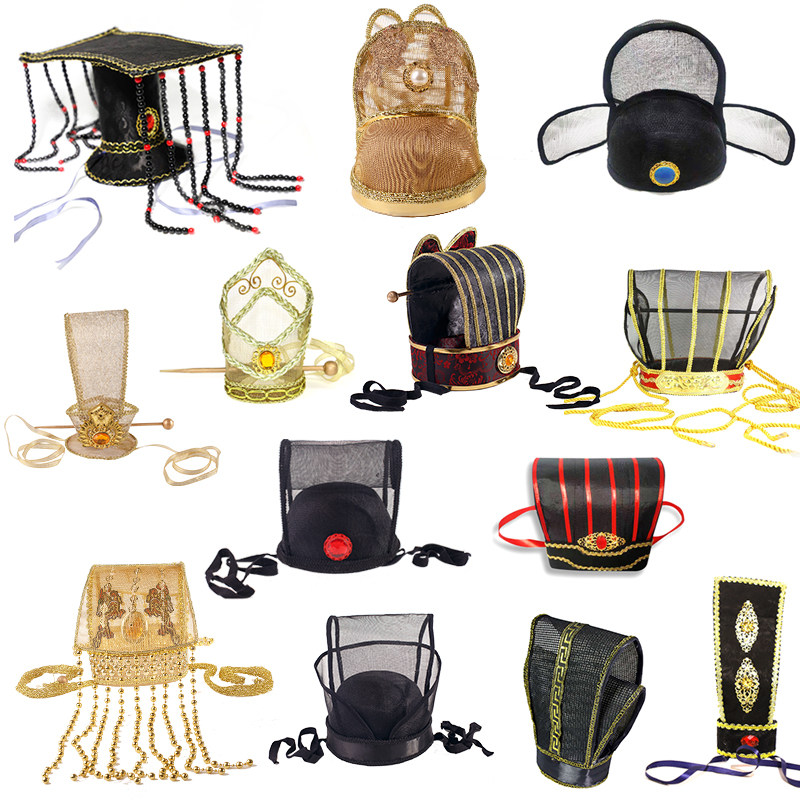 影视道具明朝皇帝帽子大臣头冠头饰官员帽子发冠汉服珠帘帽皇帝帽