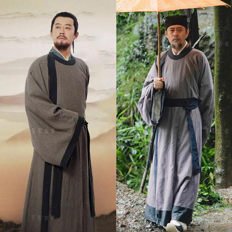 影视剧古装清平乐范仲淹同款宋朝男棉麻书生员外官员大臣服演出服