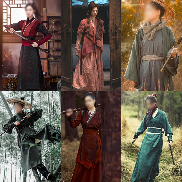 影视古装江湖女侠女士汉服侠客服剑客服骑马古装沙漠侠女写真服装