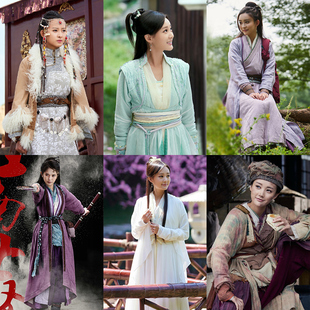 影视古装新射雕英雄传同款女侠客群演汉服古装剑客女侠剧组演出服