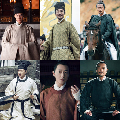 影视宋朝棉麻武侠大臣服华亭同款