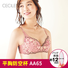 CECILENE日本小胸文胸女士平胸专用小码内衣聚拢加厚防空AA杯上托