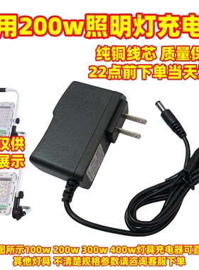 通用100W200W300W亚明照明投光灯手提灯圆孔充电器usb线IP65 IP66