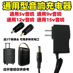 广场舞拉杆音箱充电器通用9V12V15V有源音箱电源线长虹先科万利达