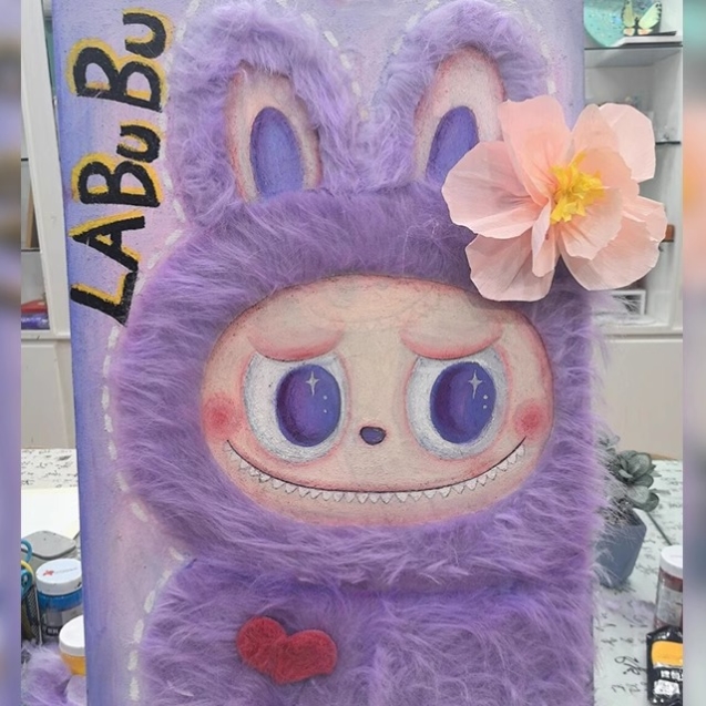 长毛面料DIY拉布布油画框