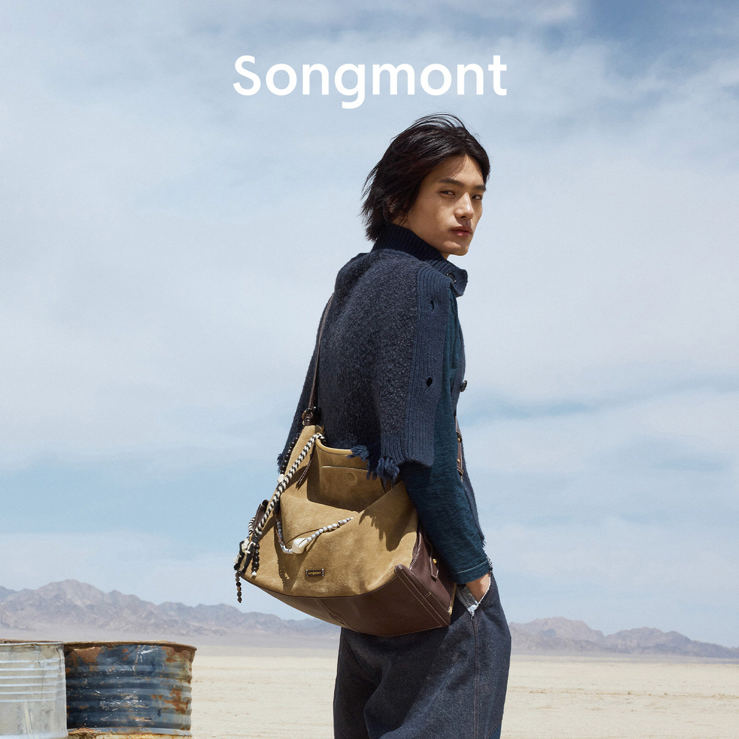 【蒋奇明同款】Songmont山下有松循迹旅行hobo包大容量斜挎电脑包