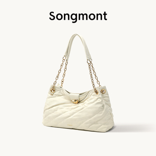 单肩斜挎链条软包女 Songmont山下有松滩时托特包新款 李娜同款