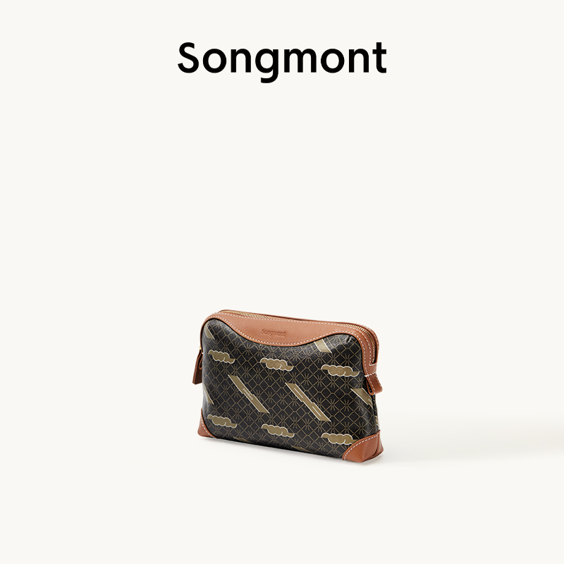 Songmont山下有松半日闲国风老花系列纳物包女手拿包钥匙零钱包