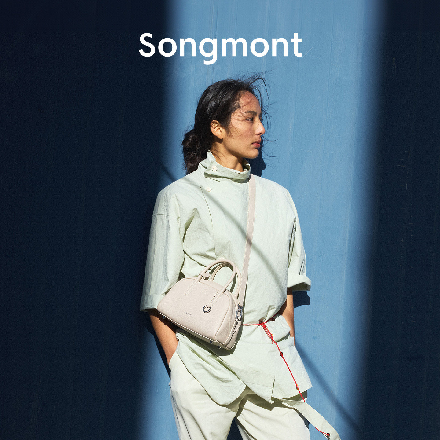 Songmont山下有松循迹mini保龄球单肩斜挎手提包