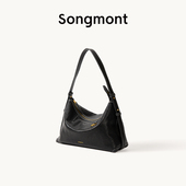 Songmont山下有松循迹系列浅行hobo包植鞣牛皮通勤腋下包饺子包女