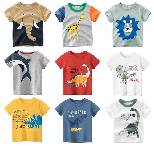 27kids品牌特价纯棉T恤短袖男童