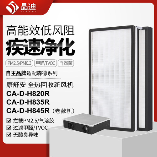 适配zehnder森德新风系统康舒安滤网CA-D-H820R/套装滤芯除尘除醛