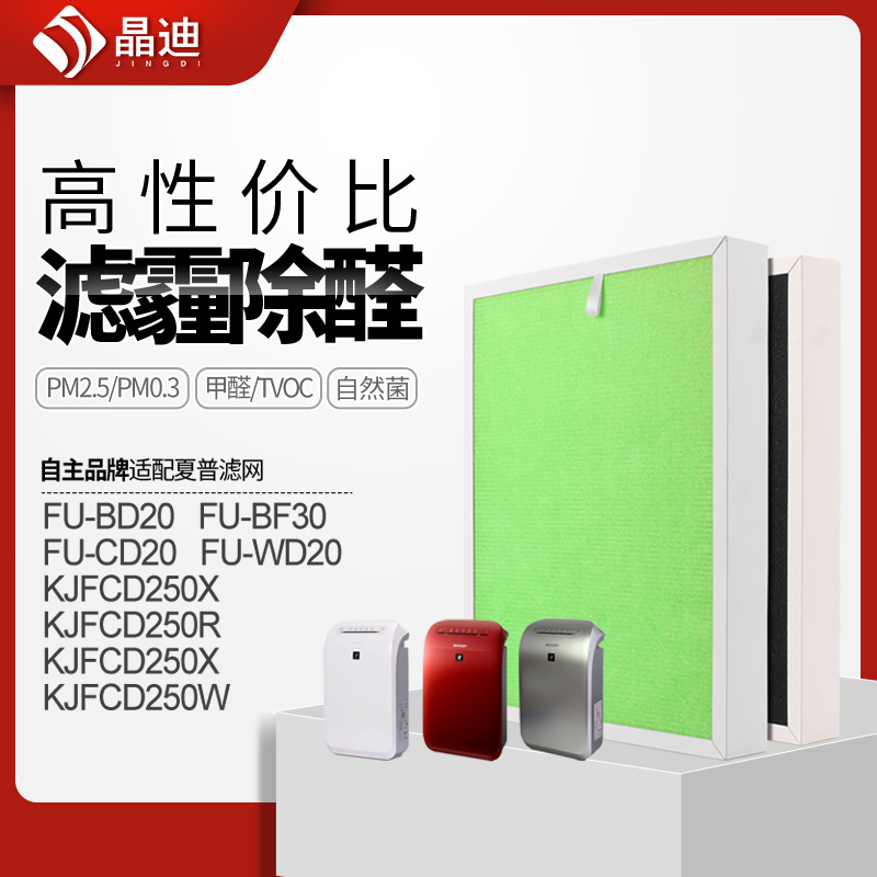 适配夏普空气净化器滤网FU-BF30/KJFCD250X/R/KJFCD250X/W过滤芯