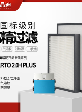 适配百朗新风系统主机SMARTO2.0HPLUS高效过滤网初效滤芯