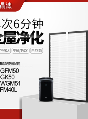 配夏普空气净化器滤芯FP-FM40L FU-WGM51/GFM/GK50滤网FZ-F40SFE