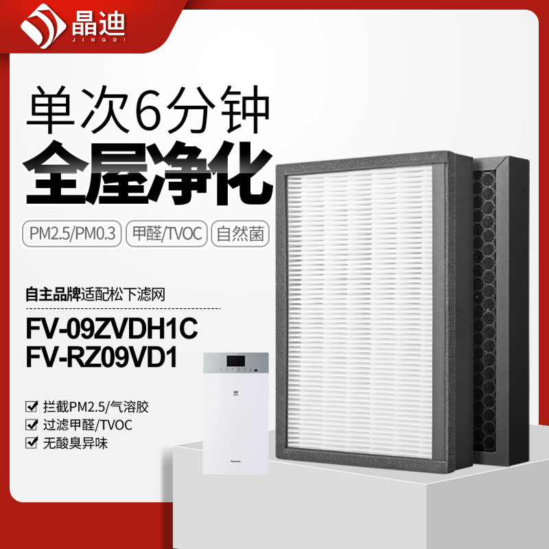 适配松下新风壁挂机过滤网FV-RZ09VD/FV-09ZVDH1C滤芯FV-FP09ZV1C