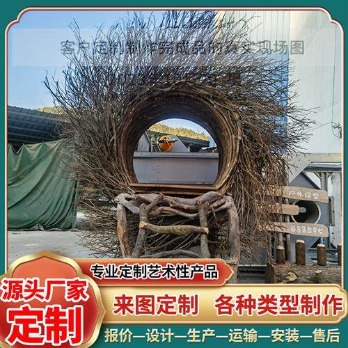 大型美陈网红打卡景区仿真鸟巢雕塑公园广场卡通造型工艺鸟巢雕塑