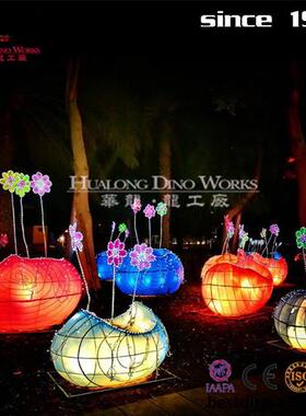 自贡亮化灯会制作厂家新款花灯宫灯户外美陈灯雕装饰节日活动引流